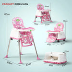 Baybee 4 in 1 Convertible High Chair for Kids Foldable Baby Feeding Chair Baybee India