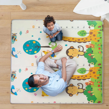 Baybee Forest Theme Baby Double Sided Play Mat Foldable Crawling Mat Size W-180cm X H-200 cm Assorted Themes BAYBEE