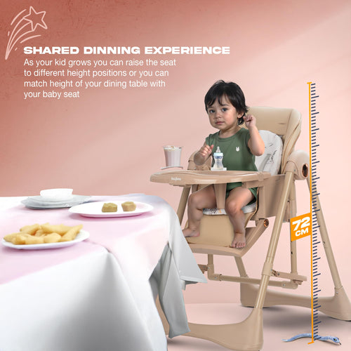 Baybee Nivio Convertible 3-in-1 Baby High Chair for Kids, Baby Swing Chair with 5 Height Adjustable, Footrest, Tray, 160° Recline, Safety Belt & Wheels Baybee India