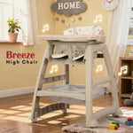 Baybee Breeze High Chair with Musical & Dual Removable Trays, Adjustable Feeding Chair Baybee India