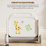 Baybee 3 in 1 Baby Push Walker for Kids, Bookshelf for Kids Room, 3-Tier Toy Book Storage Rack BAYBEE