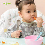Baybee Silicone Baby Feeding Spoon Set Soft Infant Feeding Spoon- (Pack of 2) BAYBEE