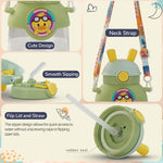 Baybee Bubbly Baby Sipper Water Bottle with Soft Silicone Straw and Adjustable Strap BAYBEE