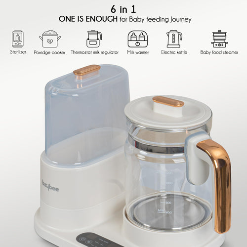 Baby Bottle Warmer & Sterilizer  with LCD Temperature Display, Smart & BPA Free Nipple BAYBEE
