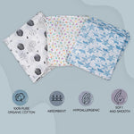 Baybee New Born Baby Cotton Muslin Swaddle Wrapper Blanket - Magical Space (Pack of 5) BAYBEE