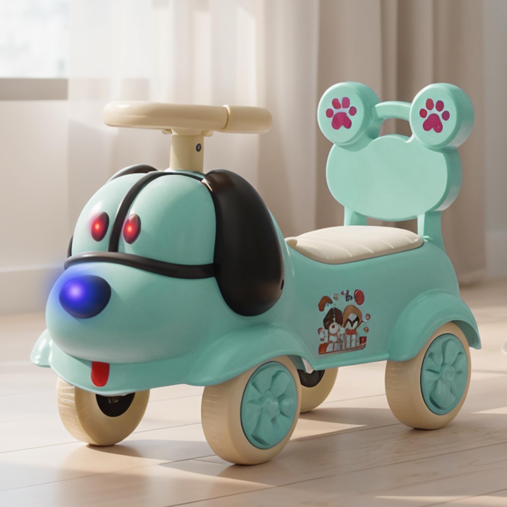 Baybee Scooby Ride on Cars for Kids Indoor Kids Car with Glowing Lights