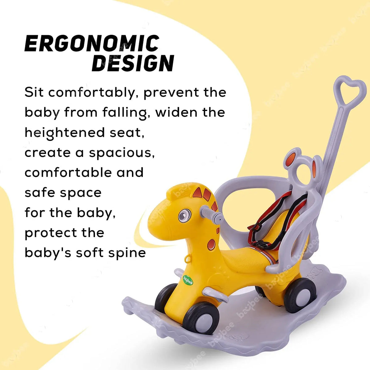 Foldable Rider Baby Baybee 3 in 1 Baby Horse Rider Ride on Toy Car for Kids, Baby Rocking ...