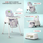 Baybee 4 in 1 Convertible High Chair for Kids Foldable Baby Feeding Chair Baybee India