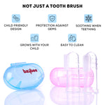 Baybee Silicone Baby Finger Toothbrush, Food Grade Silicon Kids Toothbrush (Pack of 2) BAYBEE
