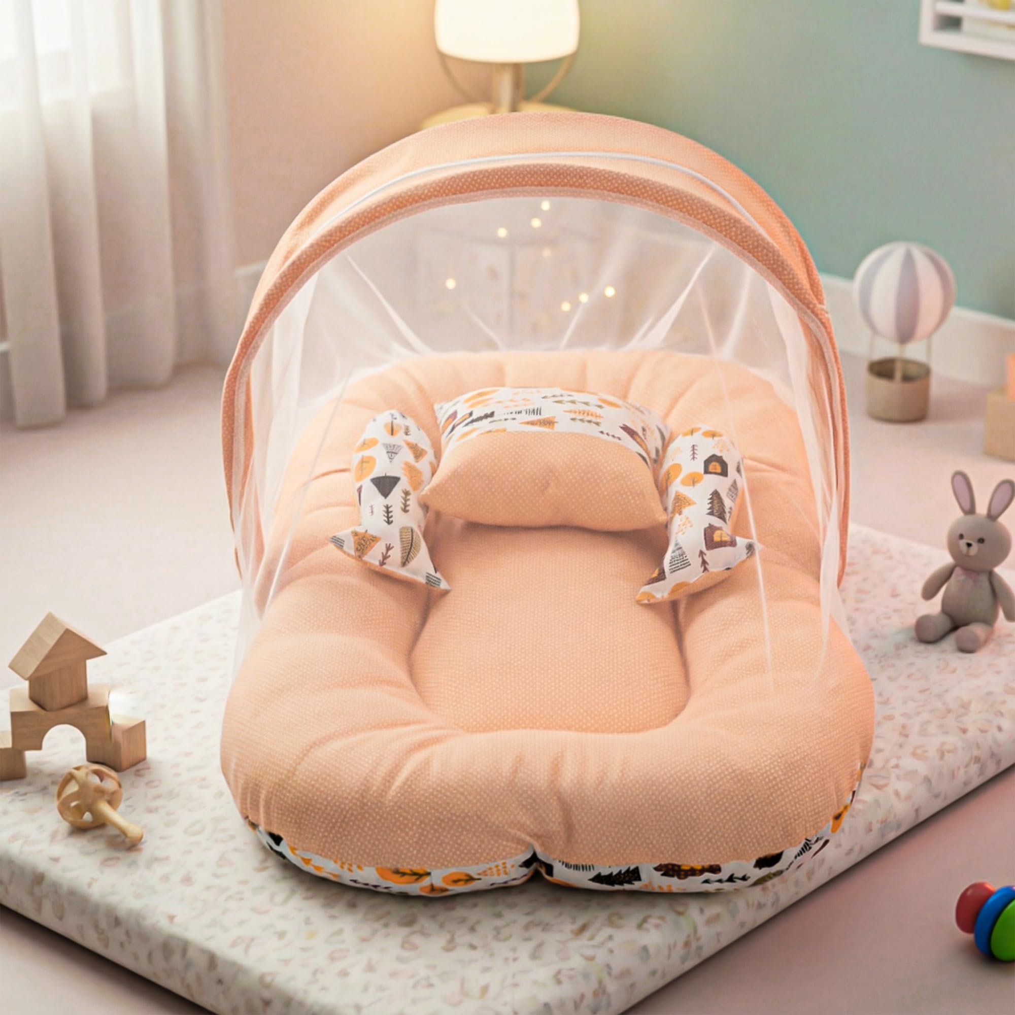 Baybee Baby Bedding Set for New Born Baby, Bed Mattress with Mosquito Net
