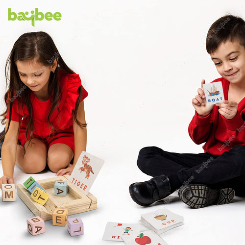 Baybee Alphabet Puzzle for Kids Alphabet Spelling & Reading Words with Flash Cards BAYBE