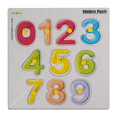 Baybee Wooden Numbers Puzzles Game for Kids Toys 0-9 Number Peg Brain Games Puzzle BAYBEE