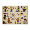 BAYBEE Community Helpers Wooden Puzzle Games for Kids with Easy Pulling Knob 10 Pcs BAYBEE
