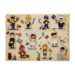 BAYBEE Community Helpers Wooden Puzzle Games for Kids with Easy Pulling Knob 10 Pcs BAYBEE