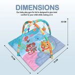 Baby Bloom 2 in 1 Cotton Playgym with Rattle for Babies - Square Shape Baybee India