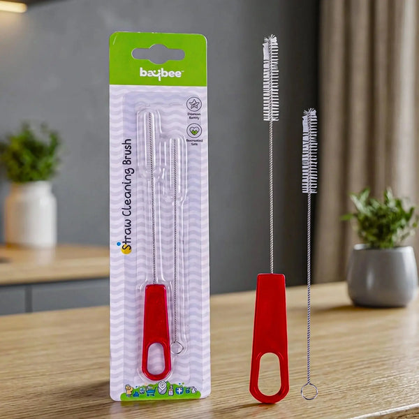 Baybee Baby Straw Cleaning Brush Set Combo Cleaner Set Of 2-Pieces