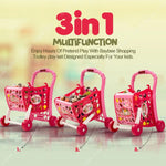 Baybee 3 in1 Supermarket Shopping Cart for Kids with Sound, Light BAYBEE