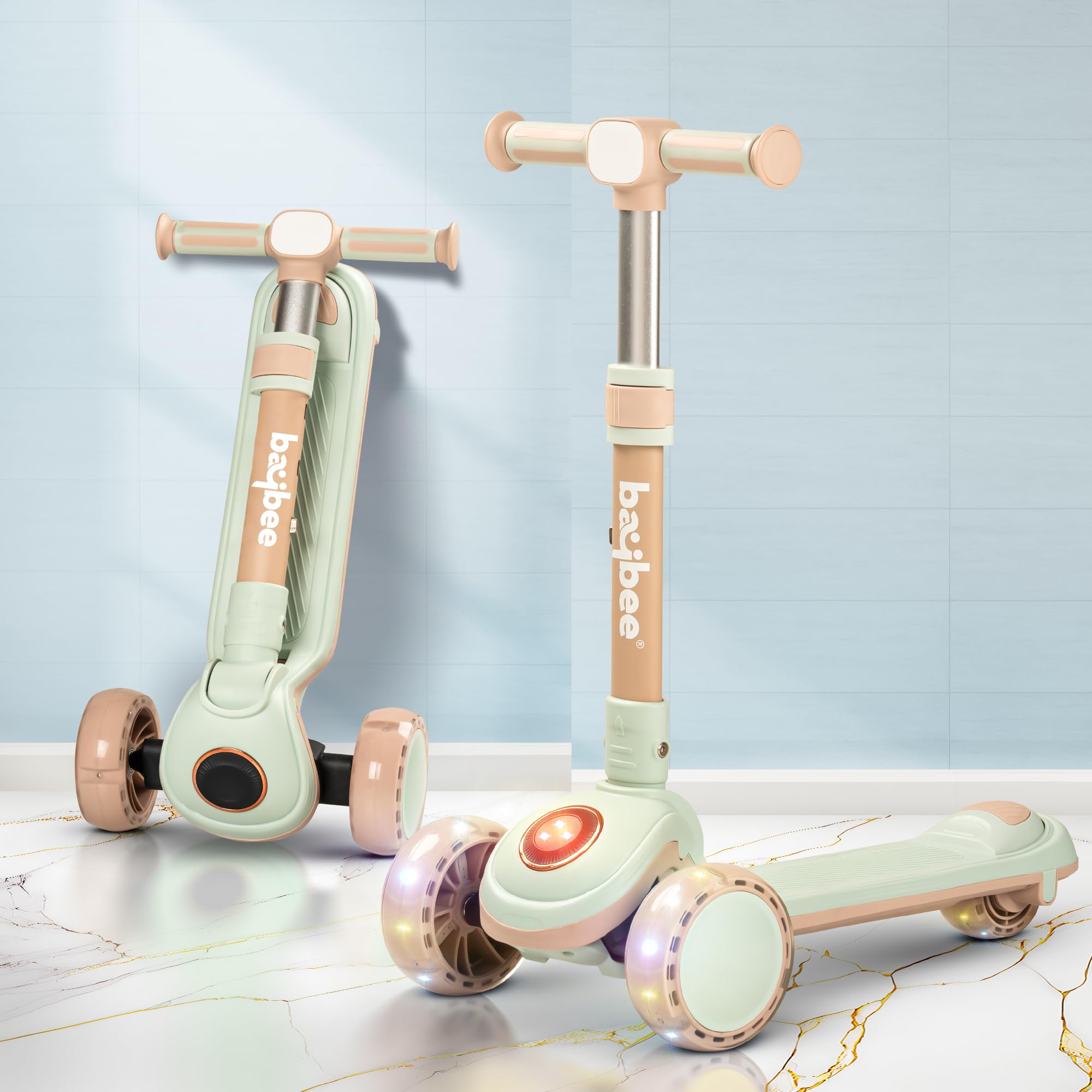 Baybee Taz Skate Scooter for Kids, Smart 3 Wheel Kids Scooter with Height Adjustable