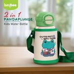 Baybee 2 in 1 PandaPlunge Baby Sipper Bottle with Straw for Kids Sipper Water Bottle (550ml) BAYBEE