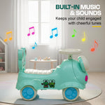 Baybee Kermit Ride on Cars for Kids Indoor Baby Push Ride-ons with Glowing Lights BAYBEE