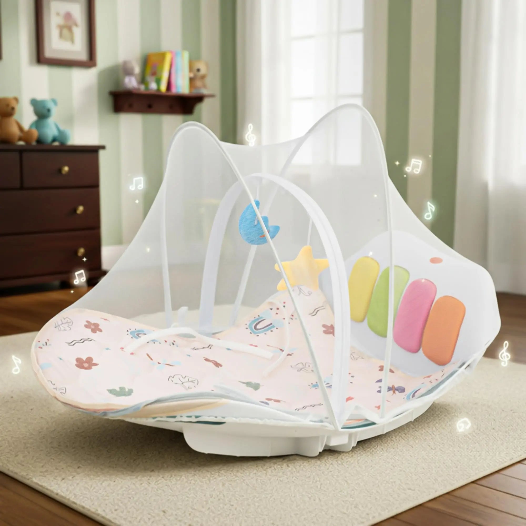 Baybee Eglow 4 in 1 Play Gym & Rocker for Babies