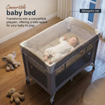 Baybee 3 IN 1 Baby Bedside Crib with Playpen for Babies Baybee India