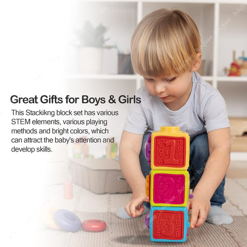 Baybee Nesting Cubes with Alphabets Stacking Block Cubes Puzzles Toys for Baby BAYBEE