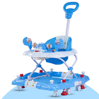 Baybee Cheezy Baby Walker Cum Rocker for Baby with Height Adjustable, Musical Toy Bar & Parental Push Handle