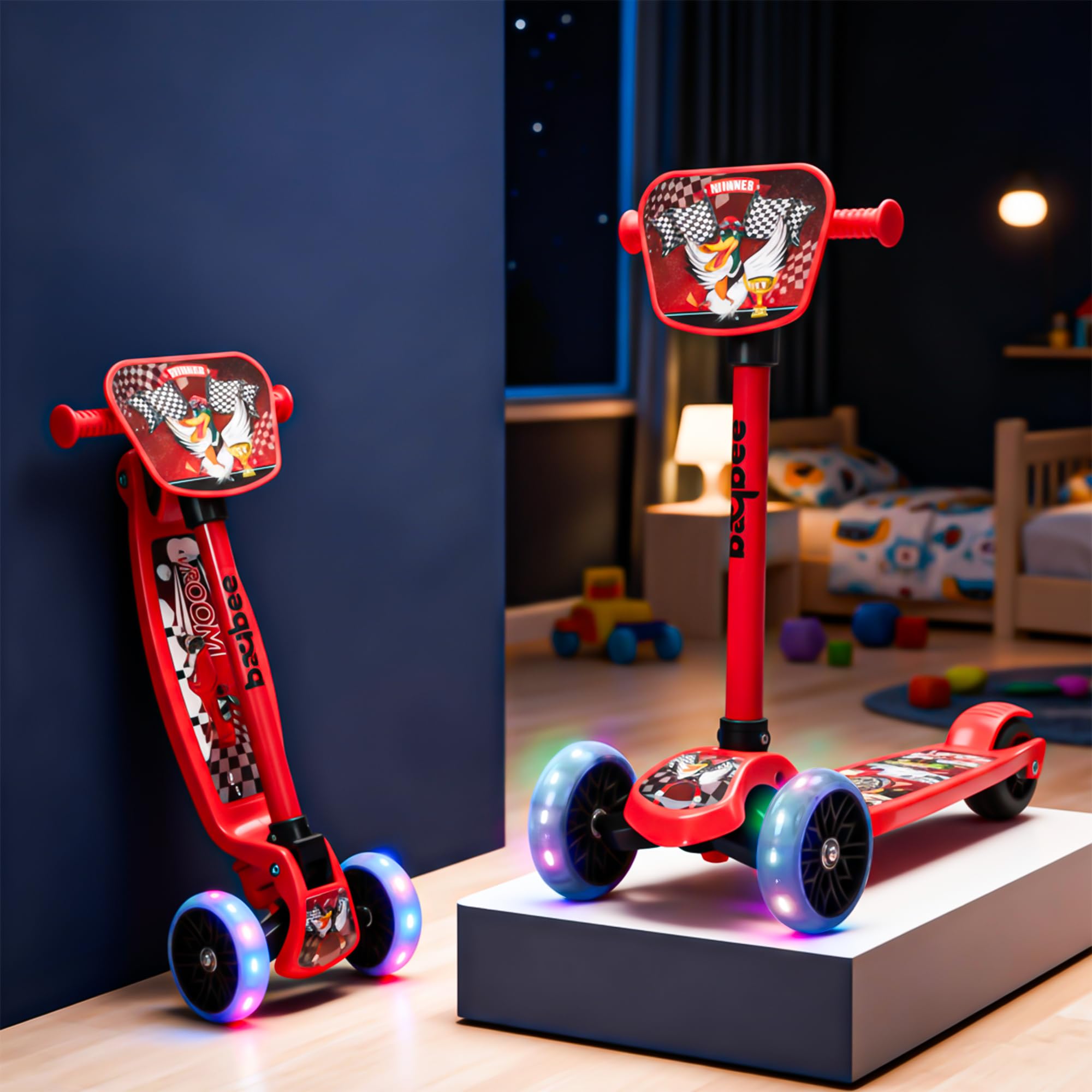 Baybee Zypher Kick Scooter for Kids with 4 Height Adjustable