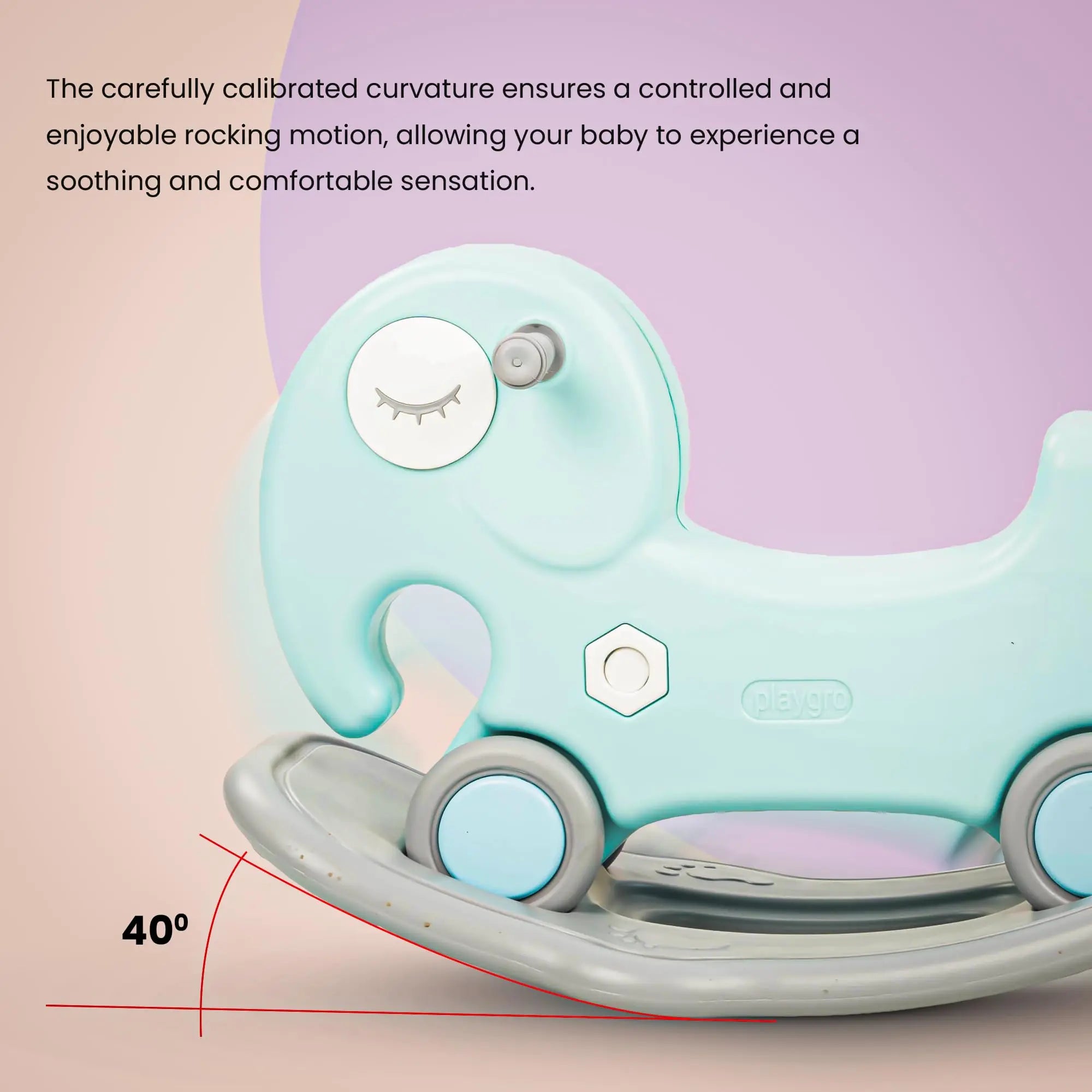 Baybee 2 in 1 Baby Horse Push Ride on Car with Rocker for Kids with Anti slip Handle (Horse) BAYBEE
