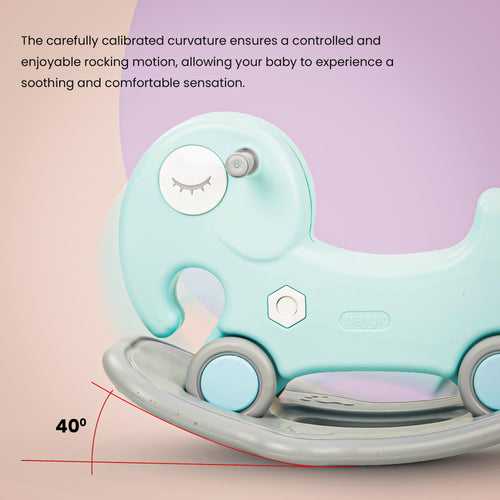 Baybee 2 in 1 Baby Horse Push Ride on Car with Rocker for Kids with Anti slip Handle (Horse) BAYBEE