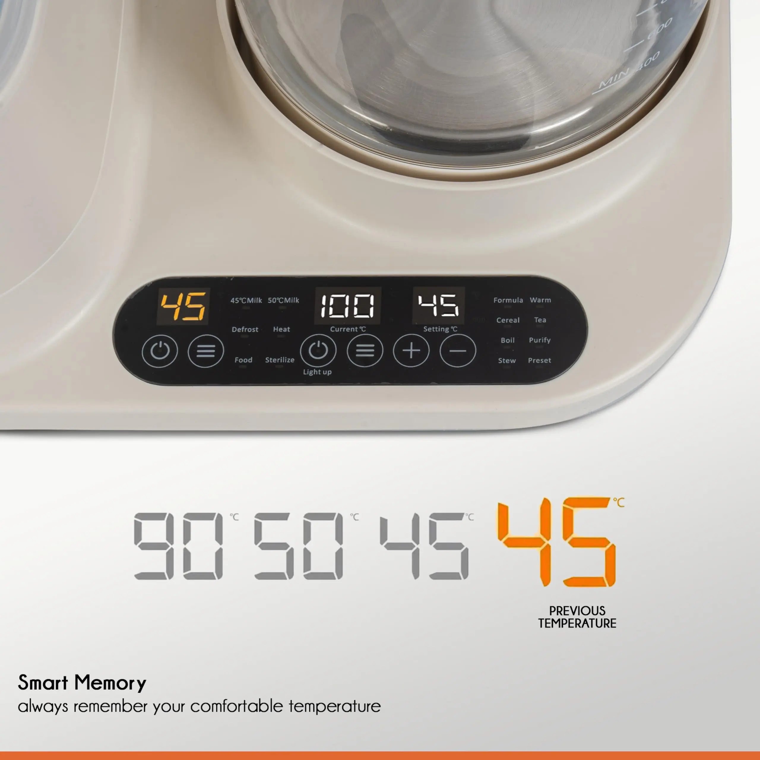 Baby Bottle Warmer & Sterilizer  with LCD Temperature Display, Smart & BPA Free Nipple BAYBEE