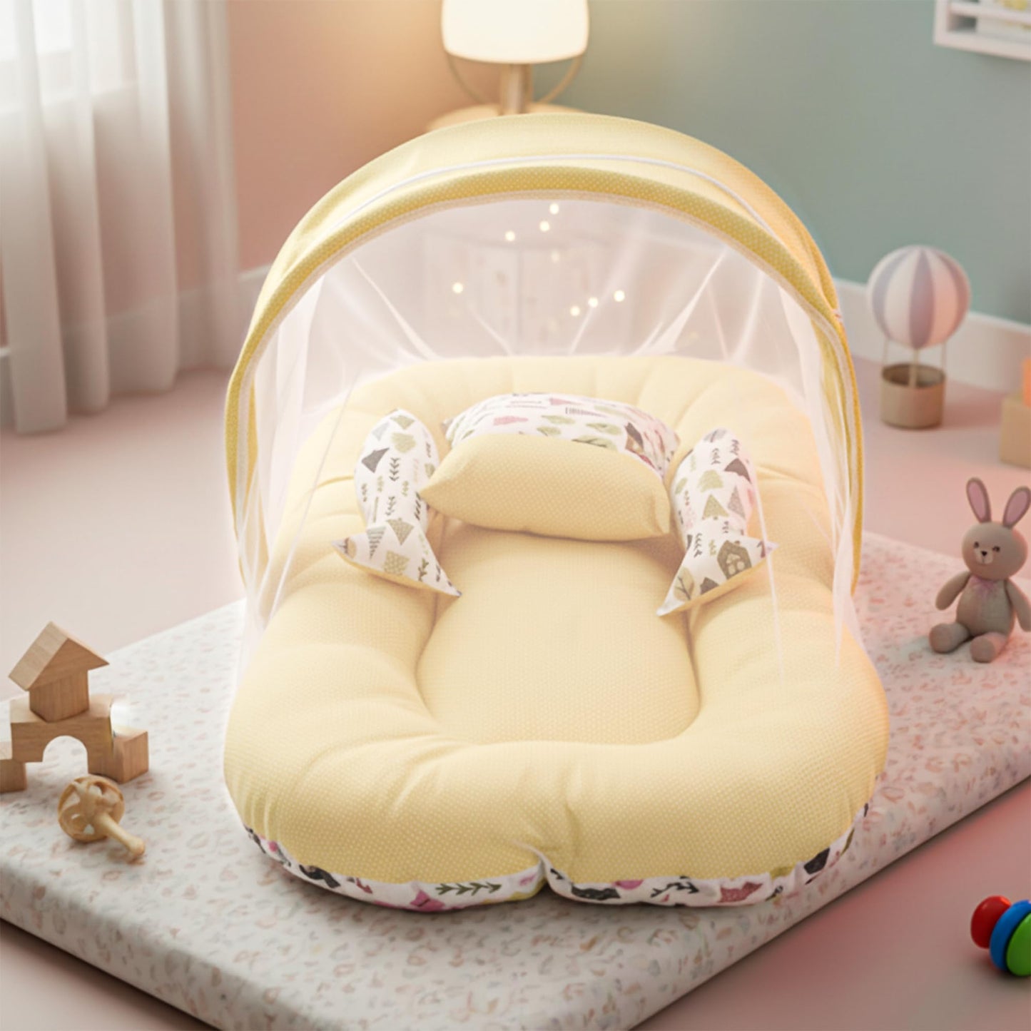 Baybee Baby Bedding Set for New Born Baby, Bed Mattress with Mosquito Net Baybee India