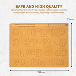 BAYBEE Kids Educational Wooden Malayalam Vowels Learning Handwriting & Reading Practice Tracing Puzzle Board with Pencil BAYBEE