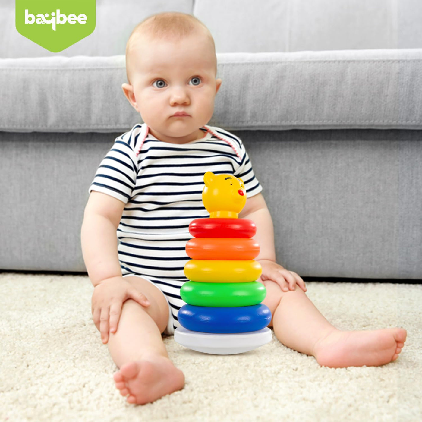 BAYBEE Plastic Teddy Stacking & Sorting Rings Toys for Kids Educational ...