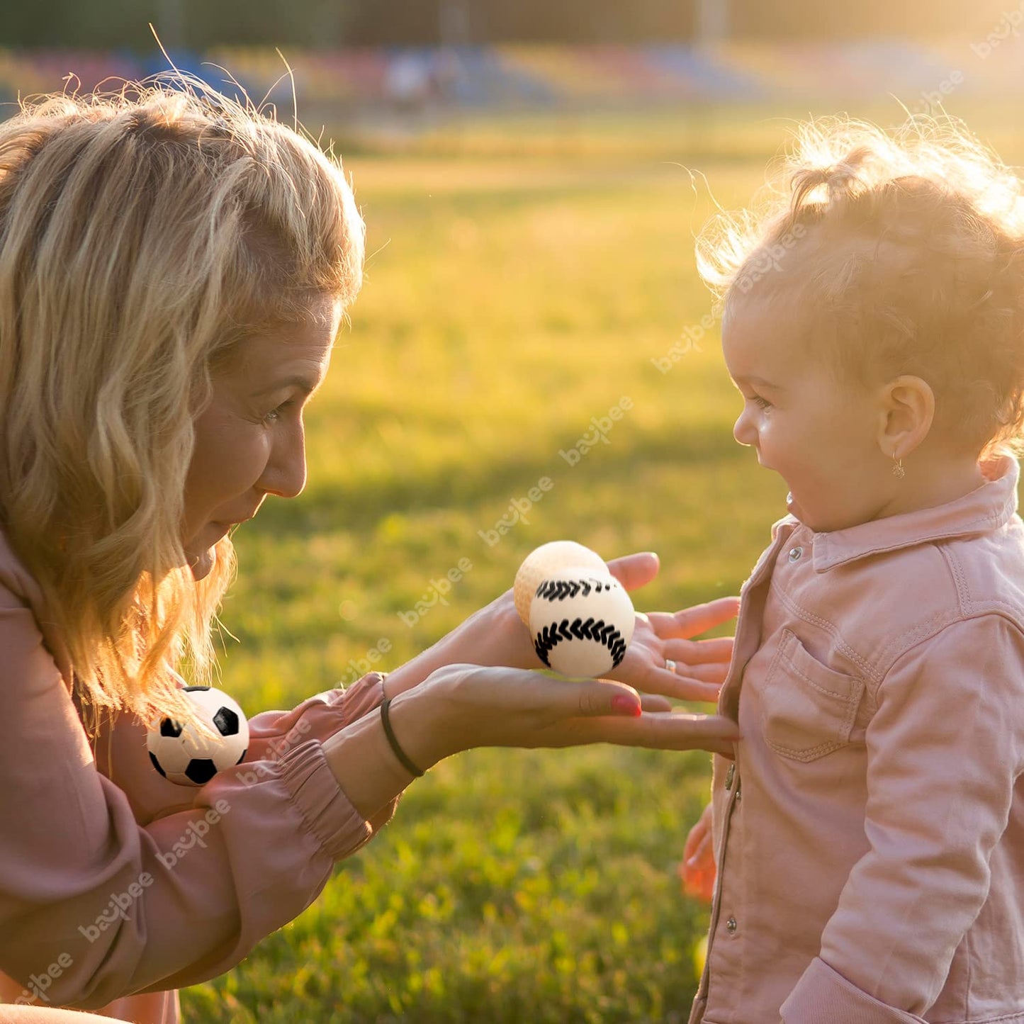 BAYBEE Mini Sports Squeeze Soft Rubber  Balls for Toddlers & Kids