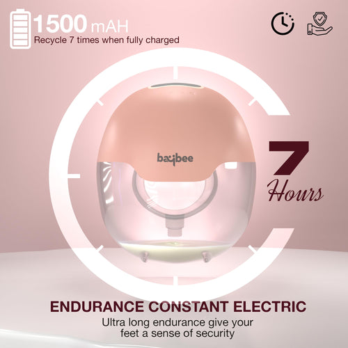 Baybee Double Wearable Electric Breast Pump | 3 Modes, 15 Suction Levels, Hands-Free, LED Display BAYBEE
