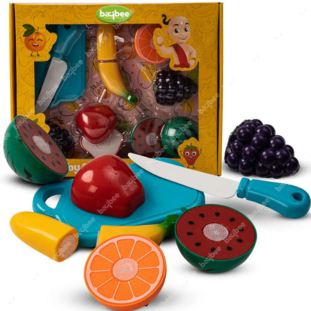 BAYBEE Fruit Toys Set For Kids 5Pcs Realistic Sliceable Fruits Cutting Play Toy Fruits For Kids Toys BAYBEE