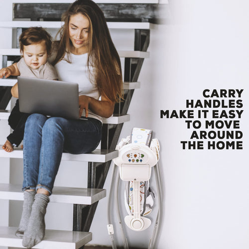 Baybee Elora Automatic Electric Baby Swing Cradle with 3 Point Safety Belt & Removable Baby Toys BAYBEE