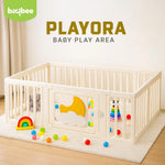 Baybee Playora Kids Playpen for Babies Baby Play Area Indoor Setup with Safety Door Lock (10 Panel) BAYBEE