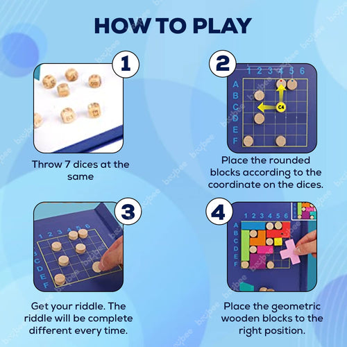 Baybee Wooden Block Logic Magnetic Puzzle Kids Toys BAYBEE