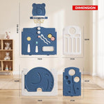 Baybee 2-in-1 Foldable Kids Playpen (18 Panel)with Basketball Set & Sensory Toys Baybee India