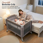 Baybee 3 IN 1 Baby Bedside Crib with Playpen for Babies Baybee India