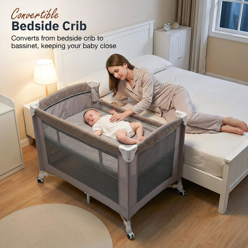 Baybee 3 IN 1 Baby Bedside Crib with Playpen for Babies Baybee India