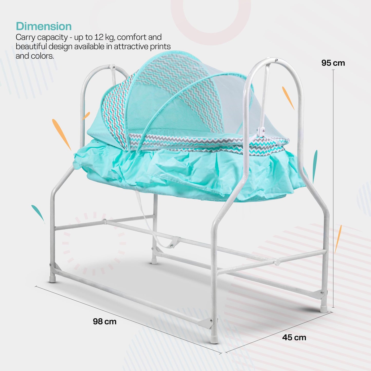 DreamSwing New Born Baby Swing Cradle with Mosquito Net