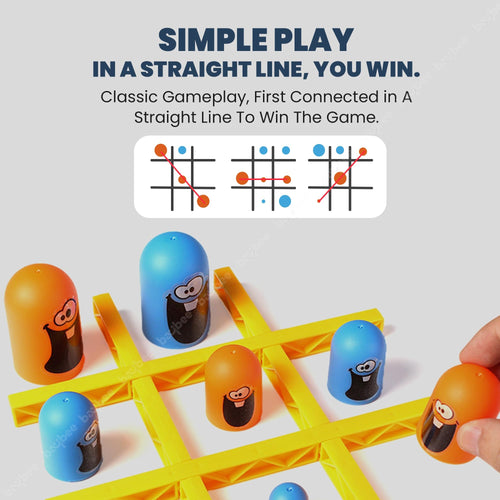 Baybee tic tac toe Game for kids & Adults | Gobble Table Top Board Game for Kids Family | x and o Strategy Board Game For Kids | Learning Toys for Kids 5+ Years | Outdoor & Indoor games for kids BAYBEE