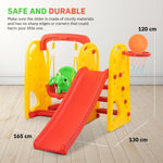 Baybee Jumbo Garden Swing & Slider for Kids | Plastic Baby Slide Cum Swing Combo with Baby Basket Ball Toy BAYBEE