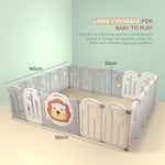 Baybee Lion Kids Playpen for Babies Foldable Baby Play Area Indoor Setup (20 Panels) BAYBEE