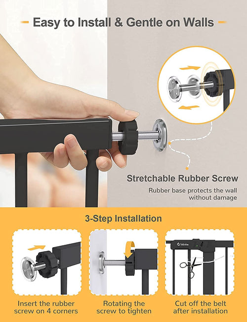 Baybee Auto Close Baby Safety Gate Extension 20 Cm (Black) BAYBEE