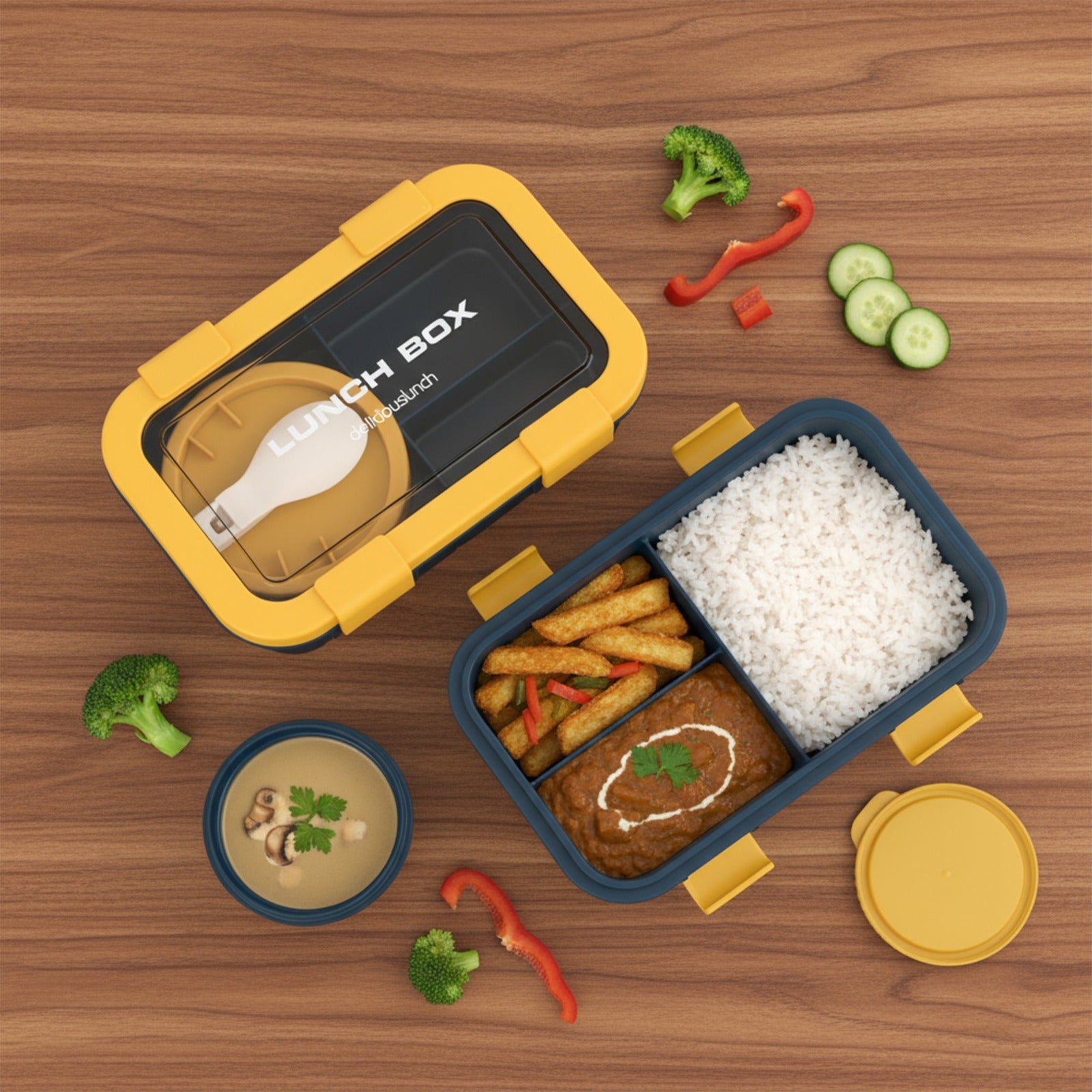 Baybee Kids Lunch Box for School with Spoon (1250ml)